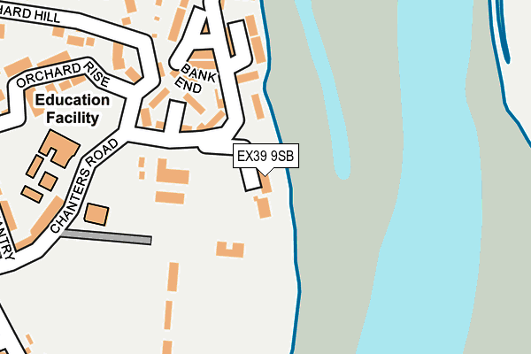 EX39 9SB map - OS OpenMap – Local (Ordnance Survey) EX39 9SB map - OS OpenMap – Local (Ordnance Survey)