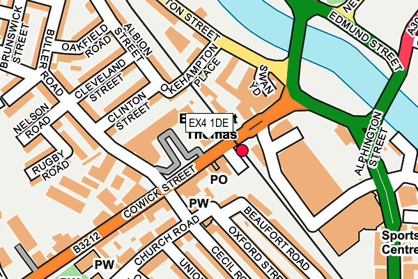 EX4 1DE map - OS OpenMap – Local (Ordnance Survey) EX4 1DE map - OS OpenMap – Local (Ordnance Survey)
