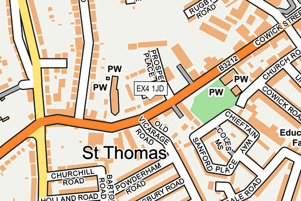 EX4 1JD map - OS OpenMap – Local (Ordnance Survey) EX4 1JD map - OS OpenMap – Local (Ordnance Survey)