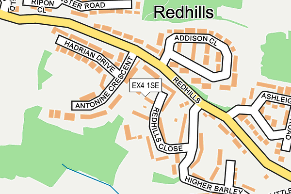 EX4 1SE map - OS OpenMap – Local (Ordnance Survey) EX4 1SE map - OS OpenMap – Local (Ordnance Survey)
