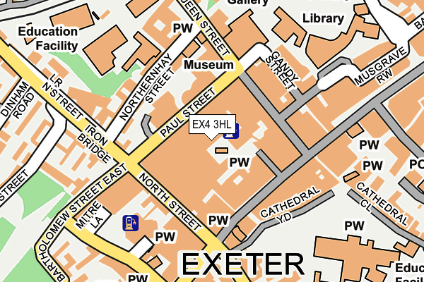 EX4 3HL map - OS OpenMap – Local (Ordnance Survey)