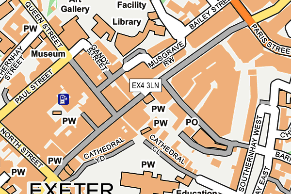 EX4 3LN map - OS OpenMap – Local (Ordnance Survey) EX4 3LN map - OS OpenMap – Local (Ordnance Survey)