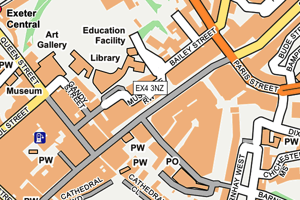 EX4 3NZ map - OS OpenMap – Local (Ordnance Survey) EX4 3NZ map - OS OpenMap – Local (Ordnance Survey)