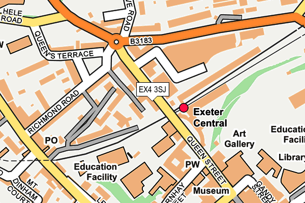 EX4 3SJ map - OS OpenMap – Local (Ordnance Survey) EX4 3SJ map - OS OpenMap – Local (Ordnance Survey)