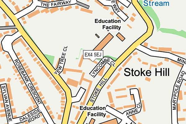 EX4 5EJ map - OS OpenMap – Local (Ordnance Survey) EX4 5EJ map - OS OpenMap – Local (Ordnance Survey)