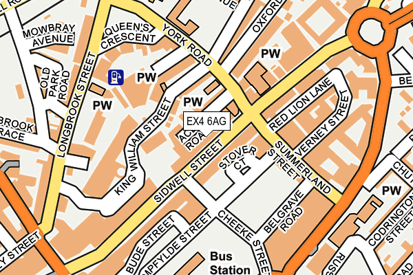 EX4 6AG map - OS OpenMap – Local (Ordnance Survey) EX4 6AG map - OS OpenMap – Local (Ordnance Survey)