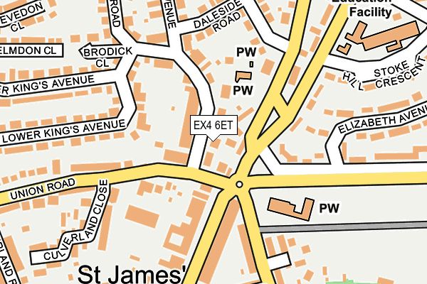 EX4 6ET map - OS OpenMap – Local (Ordnance Survey) EX4 6ET map - OS OpenMap – Local (Ordnance Survey)