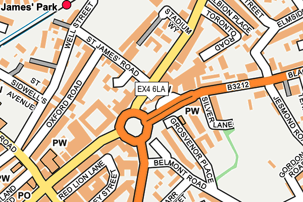 EX4 6LA map - OS OpenMap – Local (Ordnance Survey) EX4 6LA map - OS OpenMap – Local (Ordnance Survey)