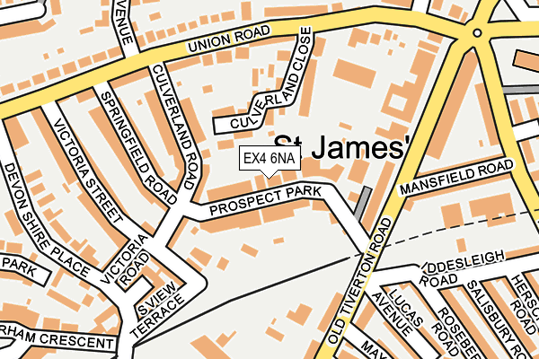 EX4 6NA map - OS OpenMap – Local (Ordnance Survey)