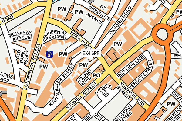 EX4 6PF map - OS OpenMap – Local (Ordnance Survey) EX4 6PF map - OS OpenMap – Local (Ordnance Survey)