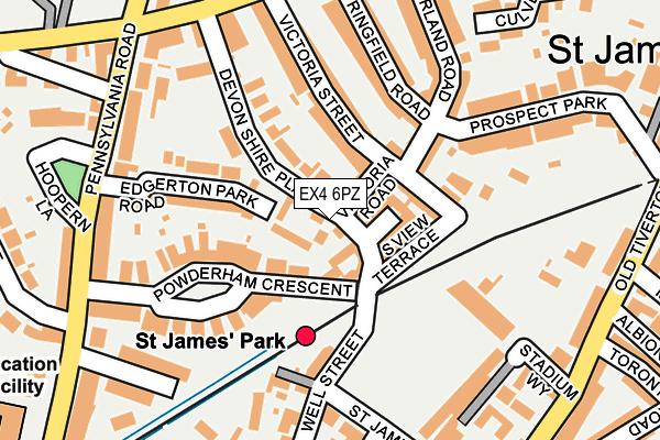 EX4 6PZ map - OS OpenMap – Local (Ordnance Survey) EX4 6PZ map - OS OpenMap – Local (Ordnance Survey)