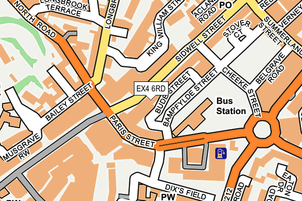 EX4 6RD map - OS OpenMap – Local (Ordnance Survey) EX4 6RD map - OS OpenMap – Local (Ordnance Survey)