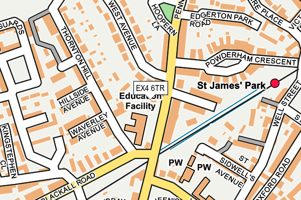 EX4 6TR map - OS OpenMap – Local (Ordnance Survey) EX4 6TR map - OS OpenMap – Local (Ordnance Survey)