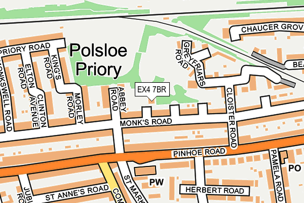 EX4 7BR map - OS OpenMap – Local (Ordnance Survey) EX4 7BR map - OS OpenMap – Local (Ordnance Survey)