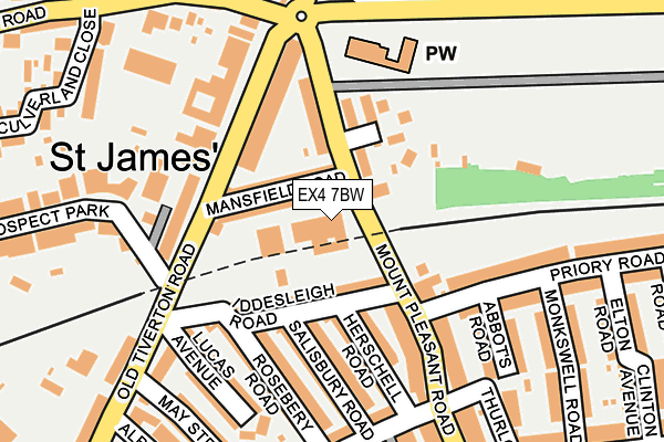 EX4 7BW map - OS OpenMap – Local (Ordnance Survey) EX4 7BW map - OS OpenMap – Local (Ordnance Survey)