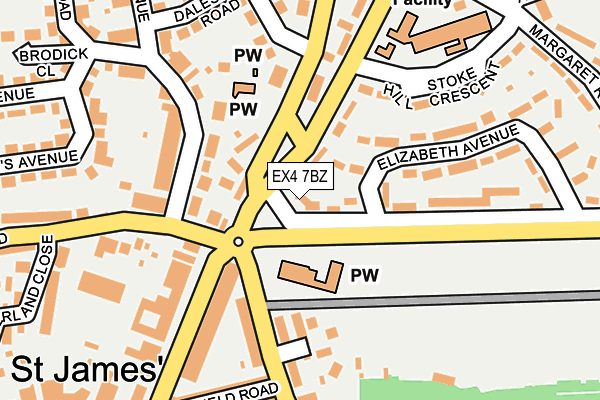 EX4 7BZ map - OS OpenMap – Local (Ordnance Survey) EX4 7BZ map - OS OpenMap – Local (Ordnance Survey)