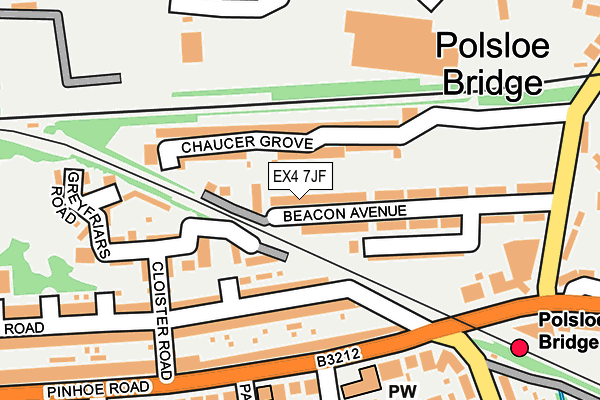 EX4 7JF map - OS OpenMap – Local (Ordnance Survey) EX4 7JF map - OS OpenMap – Local (Ordnance Survey)
