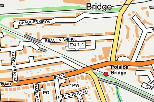 EX4 7JG map - OS OpenMap – Local (Ordnance Survey) EX4 7JG map - OS OpenMap – Local (Ordnance Survey)