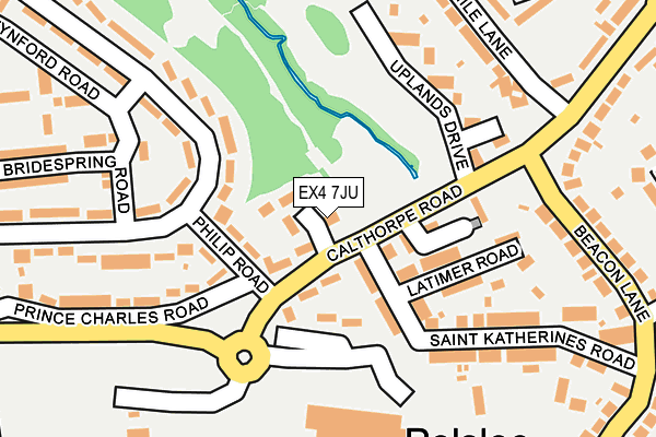 EX4 7JU map - OS OpenMap – Local (Ordnance Survey) EX4 7JU map - OS OpenMap – Local (Ordnance Survey)