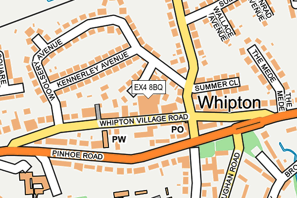 EX4 8BQ map - OS OpenMap – Local (Ordnance Survey) EX4 8BQ map - OS OpenMap – Local (Ordnance Survey)
