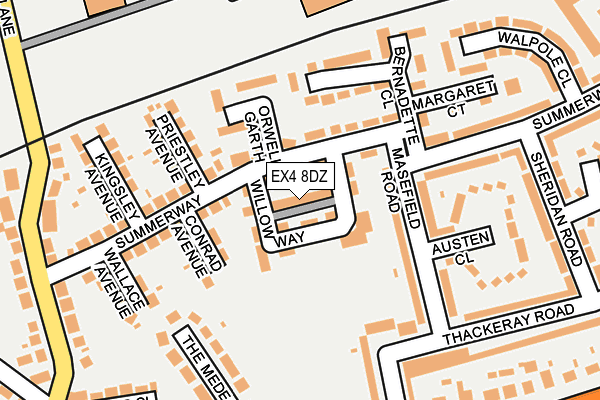 EX4 8DZ map - OS OpenMap – Local (Ordnance Survey) EX4 8DZ map - OS OpenMap – Local (Ordnance Survey)