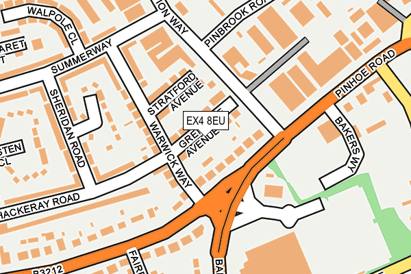 EX4 8EU map - OS OpenMap – Local (Ordnance Survey) EX4 8EU map - OS OpenMap – Local (Ordnance Survey)