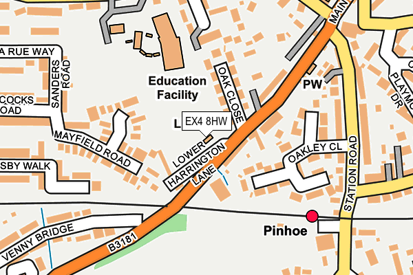EX4 8HW map - OS OpenMap – Local (Ordnance Survey) EX4 8HW map - OS OpenMap – Local (Ordnance Survey)