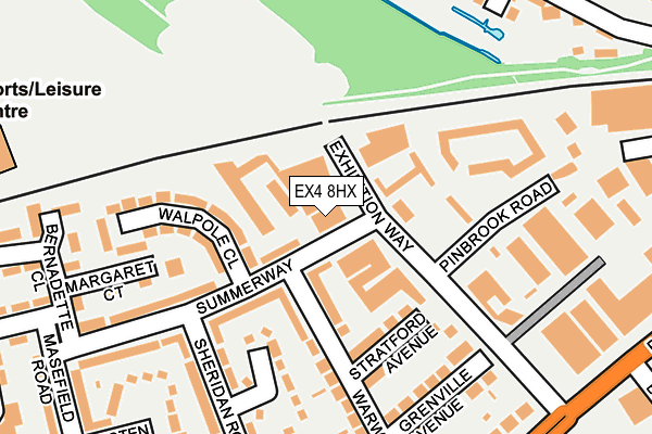 EX4 8HX map - OS OpenMap – Local (Ordnance Survey) EX4 8HX map - OS OpenMap – Local (Ordnance Survey)