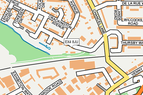 EX4 8JU map - OS OpenMap – Local (Ordnance Survey) EX4 8JU map - OS OpenMap – Local (Ordnance Survey)