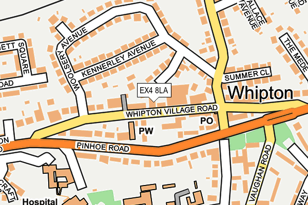 EX4 8LA map - OS OpenMap – Local (Ordnance Survey) EX4 8LA map - OS OpenMap – Local (Ordnance Survey)