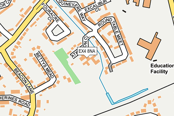 EX4 8NA map - OS OpenMap – Local (Ordnance Survey) EX4 8NA map - OS OpenMap – Local (Ordnance Survey)