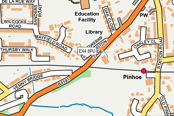 EX4 8PU map - OS OpenMap – Local (Ordnance Survey) EX4 8PU map - OS OpenMap – Local (Ordnance Survey)