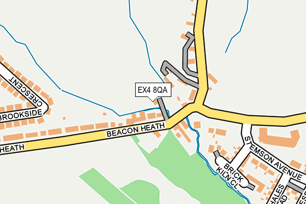 EX4 8QA map - OS OpenMap – Local (Ordnance Survey) EX4 8QA map - OS OpenMap – Local (Ordnance Survey)