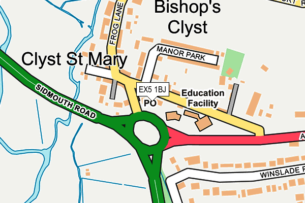 EX5 1BJ map - OS OpenMap – Local (Ordnance Survey) EX5 1BJ map - OS OpenMap – Local (Ordnance Survey)