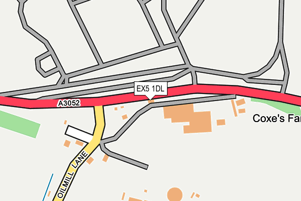 EX5 1DL map - OS OpenMap – Local (Ordnance Survey) EX5 1DL map - OS OpenMap – Local (Ordnance Survey)