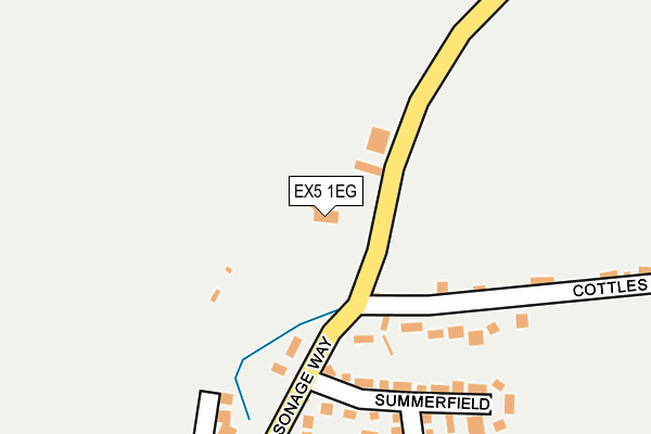 EX5 1EG map - OS OpenMap – Local (Ordnance Survey) EX5 1EG map - OS OpenMap – Local (Ordnance Survey)