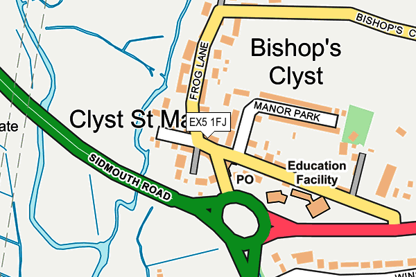 EX5 1FJ map - OS OpenMap – Local (Ordnance Survey) EX5 1FJ map - OS OpenMap – Local (Ordnance Survey)