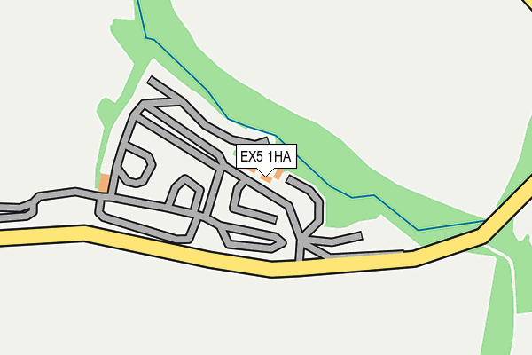 EX5 1HA map - OS OpenMap – Local (Ordnance Survey) EX5 1HA map - OS OpenMap – Local (Ordnance Survey)
