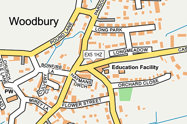 EX5 1HZ map - OS OpenMap – Local (Ordnance Survey) EX5 1HZ map - OS OpenMap – Local (Ordnance Survey)
