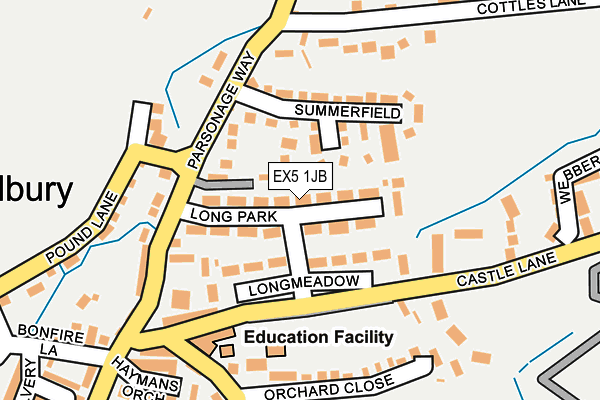 EX5 1JB map - OS OpenMap – Local (Ordnance Survey) EX5 1JB map - OS OpenMap – Local (Ordnance Survey)