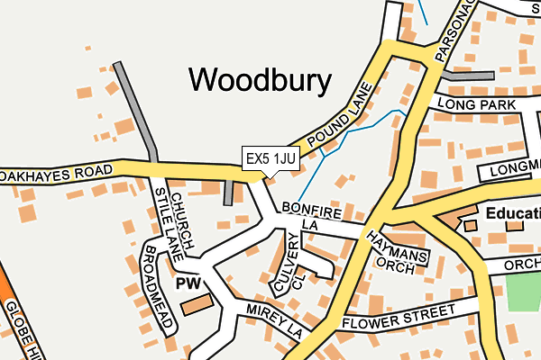 EX5 1JU map - OS OpenMap – Local (Ordnance Survey) EX5 1JU map - OS OpenMap – Local (Ordnance Survey)