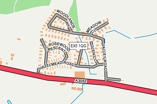 EX5 1QG map - OS OpenMap – Local (Ordnance Survey) EX5 1QG map - OS OpenMap – Local (Ordnance Survey)