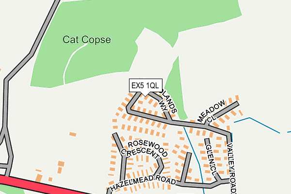 EX5 1QL map - OS OpenMap – Local (Ordnance Survey) EX5 1QL map - OS OpenMap – Local (Ordnance Survey)