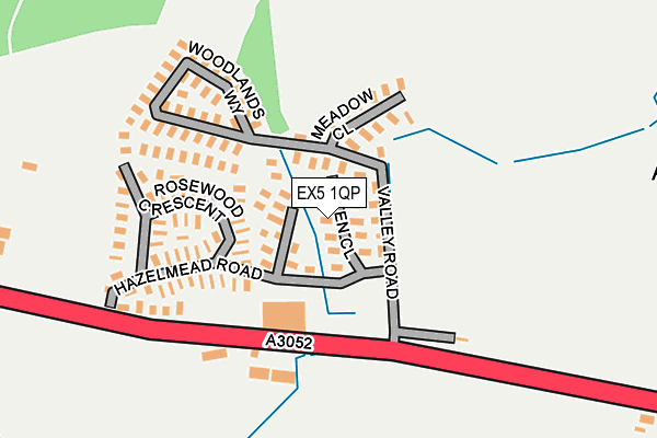 EX5 1QP map - OS OpenMap – Local (Ordnance Survey) EX5 1QP map - OS OpenMap – Local (Ordnance Survey)