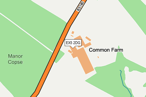 EX5 2DG map - OS OpenMap – Local (Ordnance Survey) EX5 2DG map - OS OpenMap – Local (Ordnance Survey)