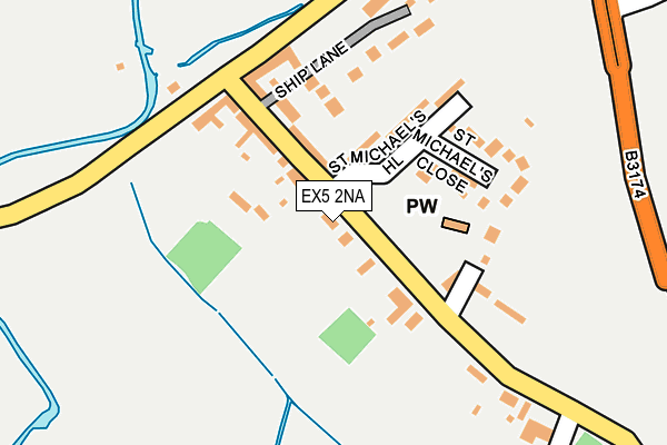 EX5 2NA map - OS OpenMap – Local (Ordnance Survey) EX5 2NA map - OS OpenMap – Local (Ordnance Survey)