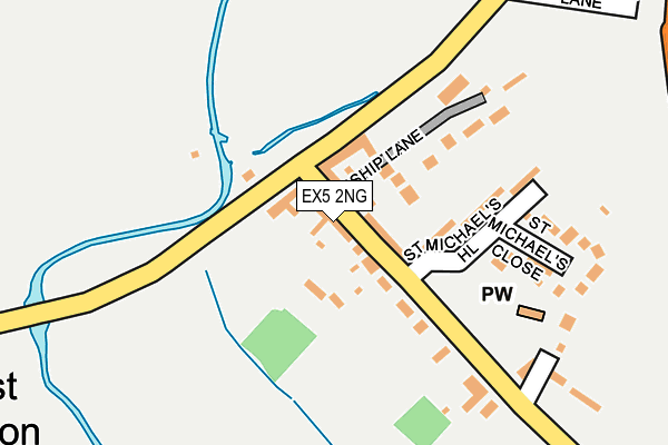 EX5 2NG map - OS OpenMap – Local (Ordnance Survey) EX5 2NG map - OS OpenMap – Local (Ordnance Survey)