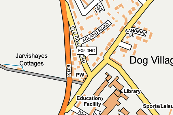 EX5 3HG map - OS OpenMap – Local (Ordnance Survey) EX5 3HG map - OS OpenMap – Local (Ordnance Survey)