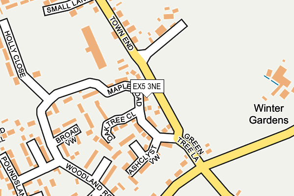 EX5 3NE map - OS OpenMap – Local (Ordnance Survey) EX5 3NE map - OS OpenMap – Local (Ordnance Survey)