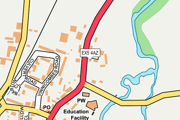 EX5 4AZ map - OS OpenMap – Local (Ordnance Survey) EX5 4AZ map - OS OpenMap – Local (Ordnance Survey)